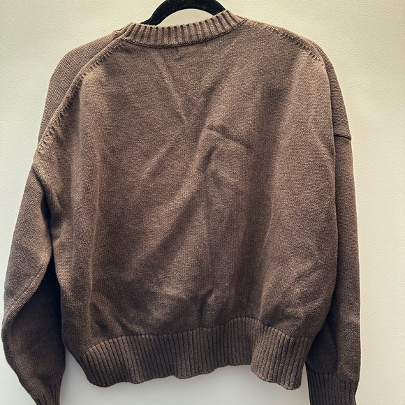 Quince Chocolate Crew Neck Sweater - Picture 2 of 3